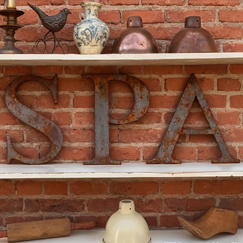 Rustic Metal Letter Wall Decor 12-Inch Tall Slim Iron Alphabet A-Z, Vintage Industrial Wall Art Sign for Home Kitchen Bar Shop, Personalized Name Monogram Holiday Gift for Christmas Thanksgiving – 26 Letters