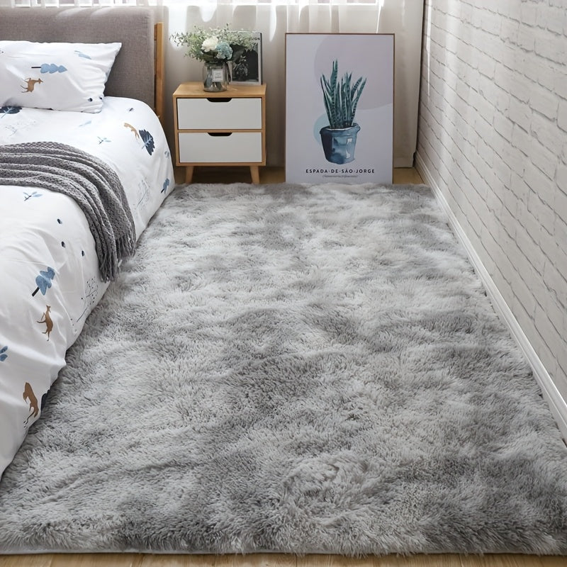 Fluffy Area Rug – Soft Shaggy Carpet for Living Room Bedroom Sofa Side, Non-Slip Home Decorative Floor Mat, Multiple Sizes & Colors