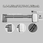 No Drill Telescopic Curtain Rod Adjustable 15.75-196.85in 33mm Extendable Shower Curtain Rod for Large Windows Anti-Slip No Screws