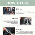 Cordless Air Compression Leg Massager Circular Calf Press 3 Intensities for Feet Legs Thighs Knees Easy to Use Gray Gift for Mom Dad