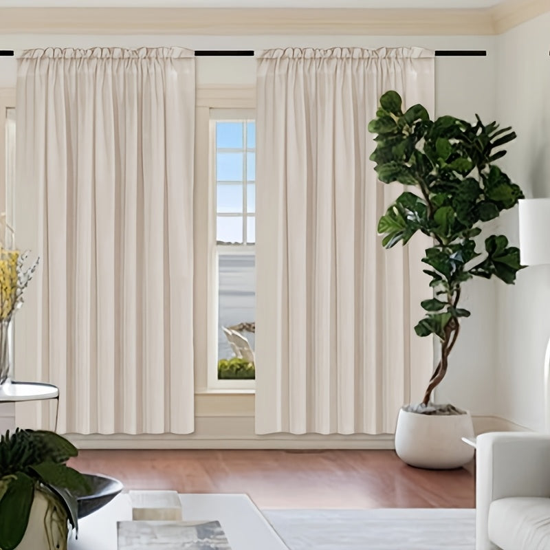 Blackout Curtains 2 Panels 100% Room Darkening 96 Inch Long – Triple Weave Thermal Insulated Back Tab & Rod Pocket Window Drapes for Bedroom & Living Room