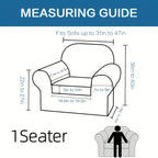 Grid Pattern Elastic Sofa Cover – Anti-Slip Full Coverage Stretchable Sofa Protector Machine Washable Classic Design for Living Room Bedroom Office