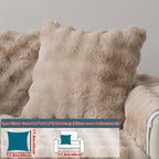 Faux Rabbit Fur Plush Sofa Cover Thick Milkskin Split Slipcover Cozy Winter Warmth Pet Friendly Machine Washable 1 2 3 4 Seater Living Room Bedroom Office
