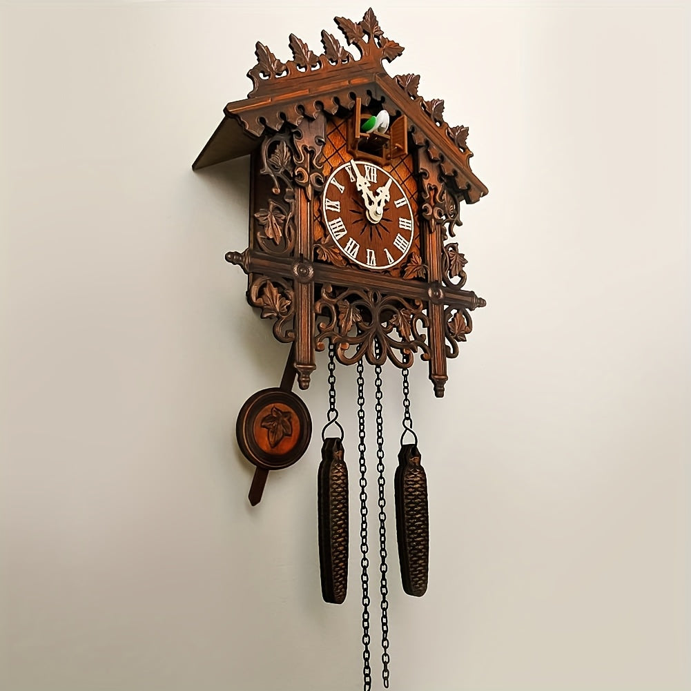 Cuckoo Clock for Wall – Decorative Bird Chime Wall Clock, Classic Coo Coo Clock with Hourly Bird Sound, Charming Home Decor Timepiece