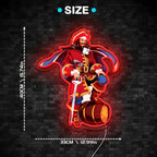 Neon Sign for Bar USB Powered LED Neon Light Wall Decor Captain Morgan Spiced Rum Sign with Push Button - Man Cave Bar Sign Home Bar Restaurant Pub Wall Hanging Decor, Red