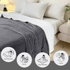 480GSM Heavy Sherpa Fleece Blanket Double-Sided Reversible Warm Throw for Couch Bed Office Travel All Season Comfort Sofa Decoration Holiday Gift