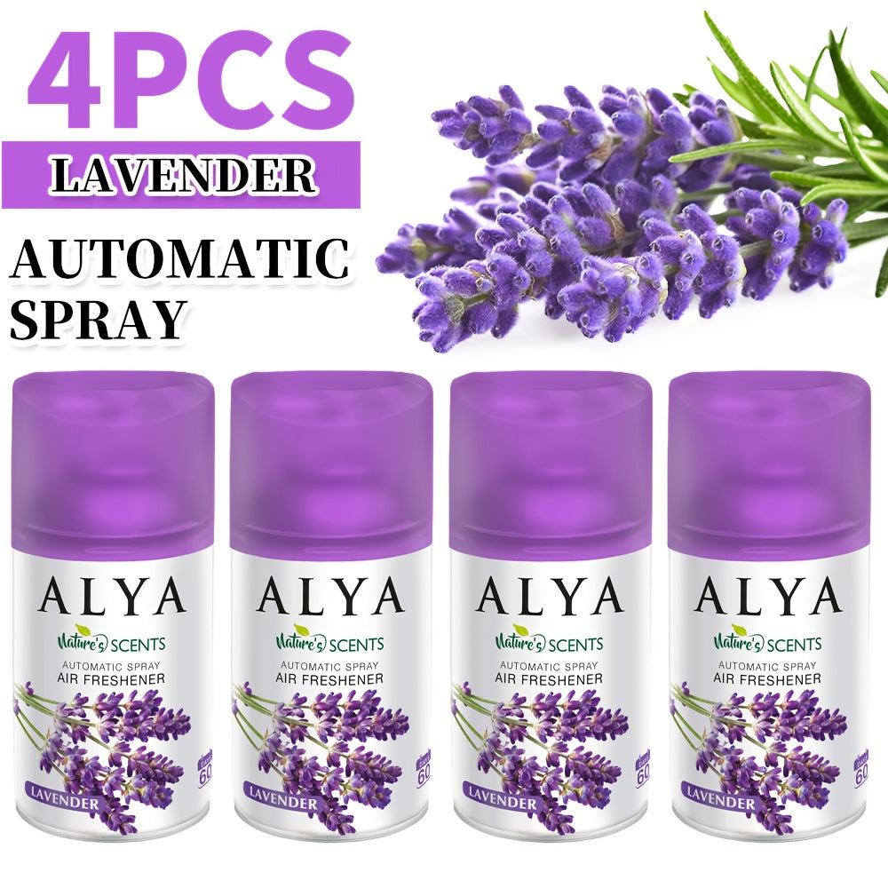 Automatic Spray Air Freshener Refill 8.45 oz 6 Scents 1-Pack and 4-Pack Odor Fighting for Home Bathroom Closet Car Office Fabric Lavender Magnolia Ocean Vanilla