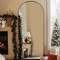 Full Length Floor Mirror Arched Freestanding Large Full Body Standing Mirror with Sturdy Base Polished Surface for Bedroom Living Room Bathroom Space Enhancing Home Decor