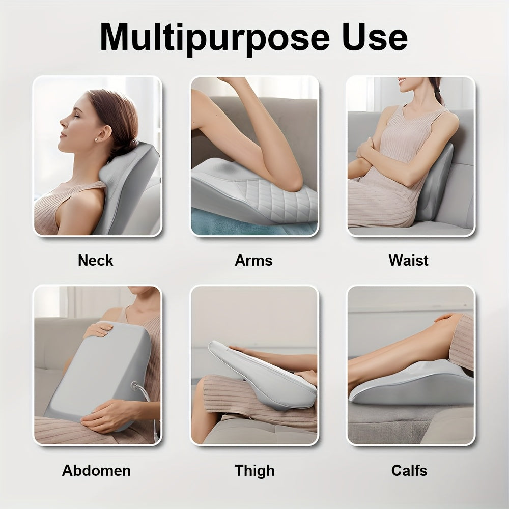 Rechargeable Shiatsu Back and Neck Massager with Heat – 3D Kneading Massage Pillow, USB Charging, Ergonomic Design for Deep Tissue Relief, Gift for Men Women Mom Dad Home Office Car Use