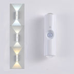 Motion Sensor LED Night Light Auto On Off Dimmable RGB 3 Color Temperatures USB Battery Powered for Bedroom Hallway Stairs 2 & 4 Pack