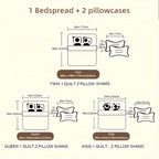 Patchwork Quilted Bedspread Set 3 Piece – Active Print 100% Polyester Quilt with 2 Pillow Shams, 90G Fill Machine Washable Soft Breathable All-Season Bedding for Bedroom & Dorm