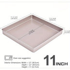 11 Inch Non-Stick Square Baking Pan Carbon Steel Jelly Roll Tray - Oven Baking Sheet for Cake Rolls Cookies Nougat Puff Pastry