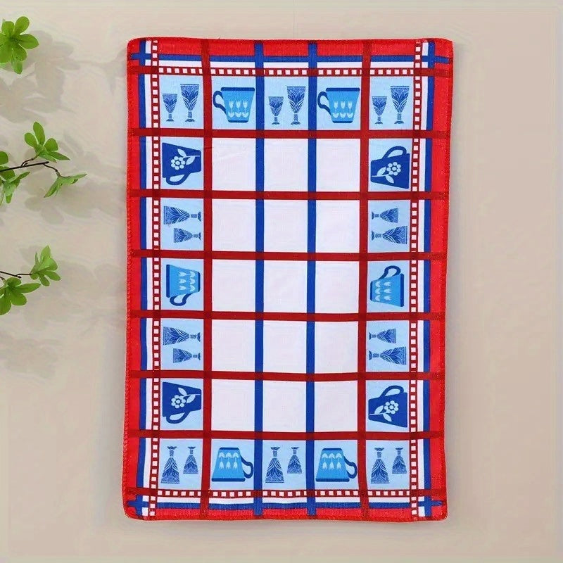 Kitchen Towels Set of 6 Colorful Printed Dishcloths Soft Absorbent Holiday Tea Towels Hand Towels Decorative Kitchen Decor Cleaning Supplies