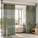 Privacy Room Divider Tension Pole No Drill 4-10ft Adjustable – Heavy Duty Floor to Ceiling Space Separator 28-70 Inch Wide for Home Kitchen Bedroom, Style A & B