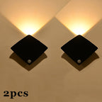 Magnetic LED Motion Sensor Night Light No-Drill Wall Light USB Rechargeable - Adjustable Brightness, IP44, Animal Art Design for Bedroom Hallway Cabinet Staircase Home Decor - Warm & White Options