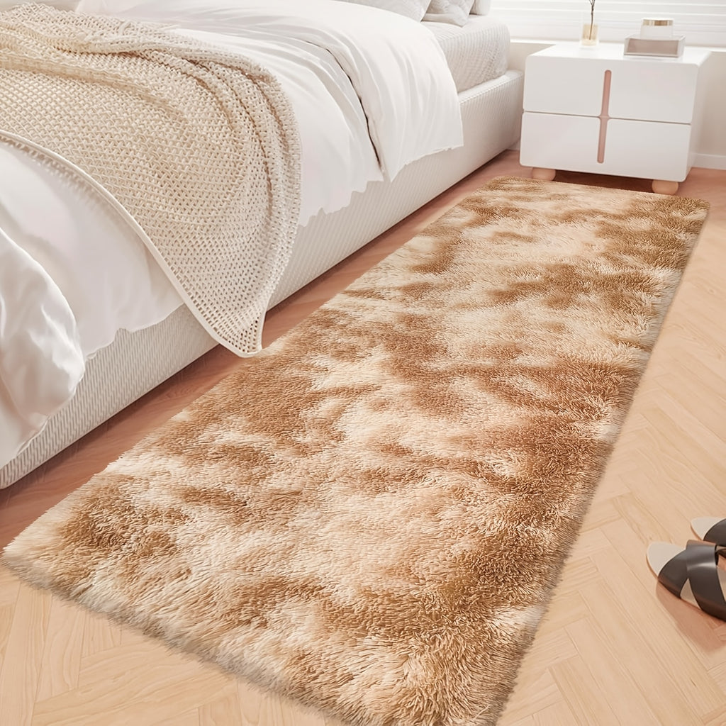 Tie-Dye Fluffy Area Rug – Ultra-Soft Thickened Plush Indoor Mat for Living Room, Bedroom & Office, 9 Colors 6 Sizes, Boho Machine-Woven Floor Carpet