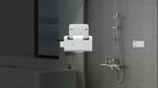 Heated Fog-Free Shower Mirror with LED Light 9.5x7 Inch | Detachable Fogless Bath Mirror with Shaving Foam Base, 2 Razor Holders & 3-Color Adjustable Brightness
