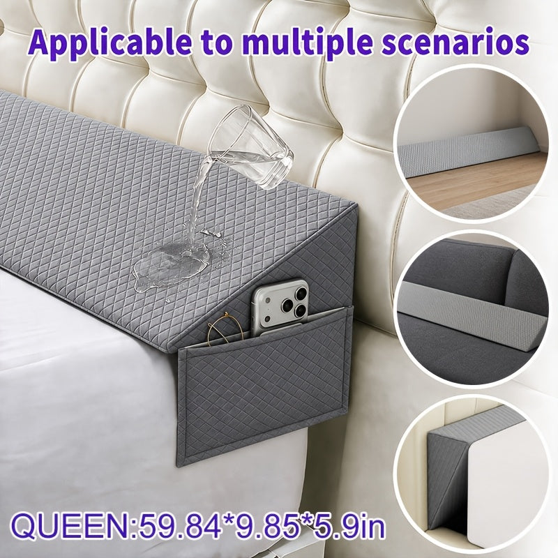 Bed Wedge Mattress Gap Filler Pillow, Headboard Closer Sleeping Pillow Against Headboard or Wall, Removable Cover Anti-Snoring Bed Wedge for Twin Full Queen King