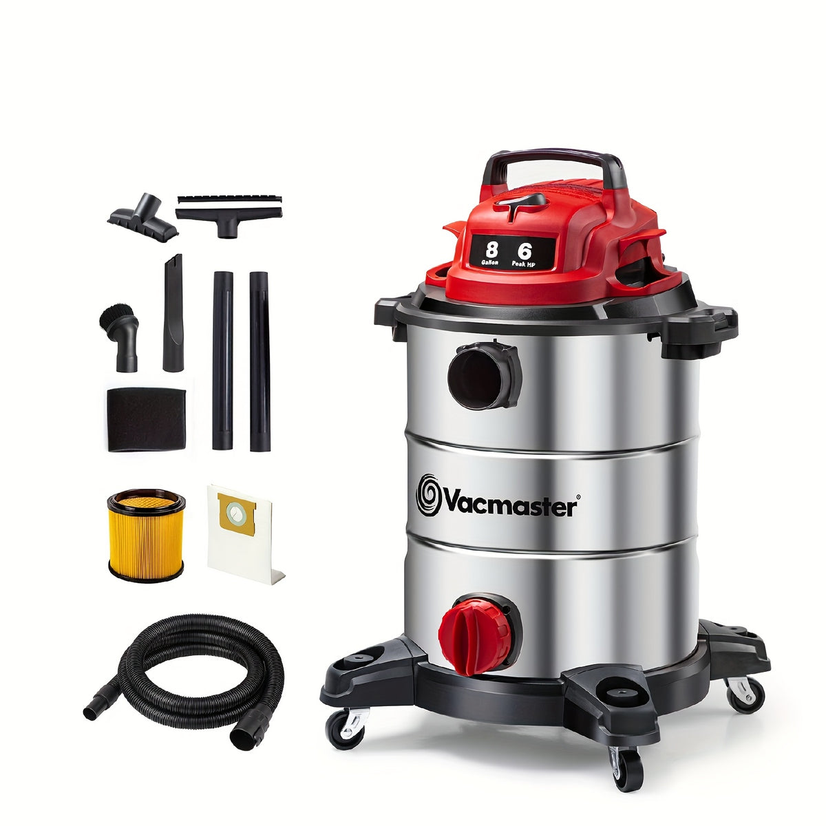 Wet Dry Shop Vac 5 & 8 Gallon – Premium Wet Dry Vacuum with Blower Function, 10ft Cord, 16KPa & 20KPa Suction for Dog Hair, Garage, Car, Home & Workshop