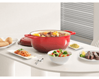 Dutch Oven 5QT 6QT 7.5QT Enameled Cast Iron Cookware with Lid Silicone Handles Oven Safe 500°F Bread Baking Stews Roasts Multiple Colors