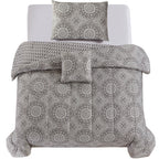 5-Piece Comforter Set – Reversible Quilted Down Alternative Bedding Set with Pillow Shams, Bed Skirt & Cushion | All Season | Twin, Queen, King