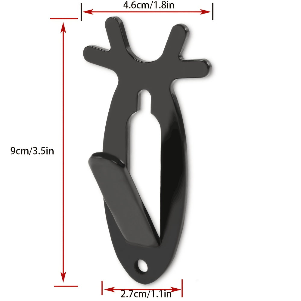 Deer Head Wall Hooks Set of 5 - Retro Antler-Style Heavy-Duty Metal Decorative Hooks for Coats, Hats & Towels, Holds 20 lbs, Easy Install, Hardware Included - Bathroom, Bedroom & Entryway Decor
