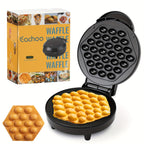 Bubble Waffle Maker 7-Inch 1000W | Hong Kong Egg Waffle Electric Grill with Nonstick Coating | Ready in 5 Mins for Breakfast, Desserts & Ice Cream Cones | Christmas Gift Idea