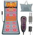Full Body Massage Mat with Heat & 9 Vibration Modes – Shiatsu Neck Massager Acupressure Kneading for Neck Back Waist Hip Leg, Smart Timer Storage Bag, Gift for Mom Dad