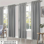 100% Blackout Curtains Rod Pocket 4 Panels - Thermal Insulated Energy Saving Drapes for Bedroom Living Room, 38" & 52" Wide 54"–108" Long, 7 Colors