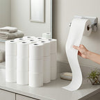4-Ply Ultra-Soft Toilet Paper Bulk Rolls - Virgin Wood Pulp, Thick & Strong, No Flakes, Gentle on Skin, 10 / 20 / 30 Roll Packs for Home, Office & Hotel Bathrooms