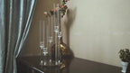 Clear Acrylic Candelabra Taper Candle Holder 5-Arm 6-Arm Wedding Centerpiece Dining Table Party Anniversary Decor