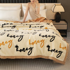 Extra Large Thickened Raschel Throw Blanket Double Layer Ultra Soft All Season Machine Washable Animal Theme Decor 7 Colors 2 Sizes