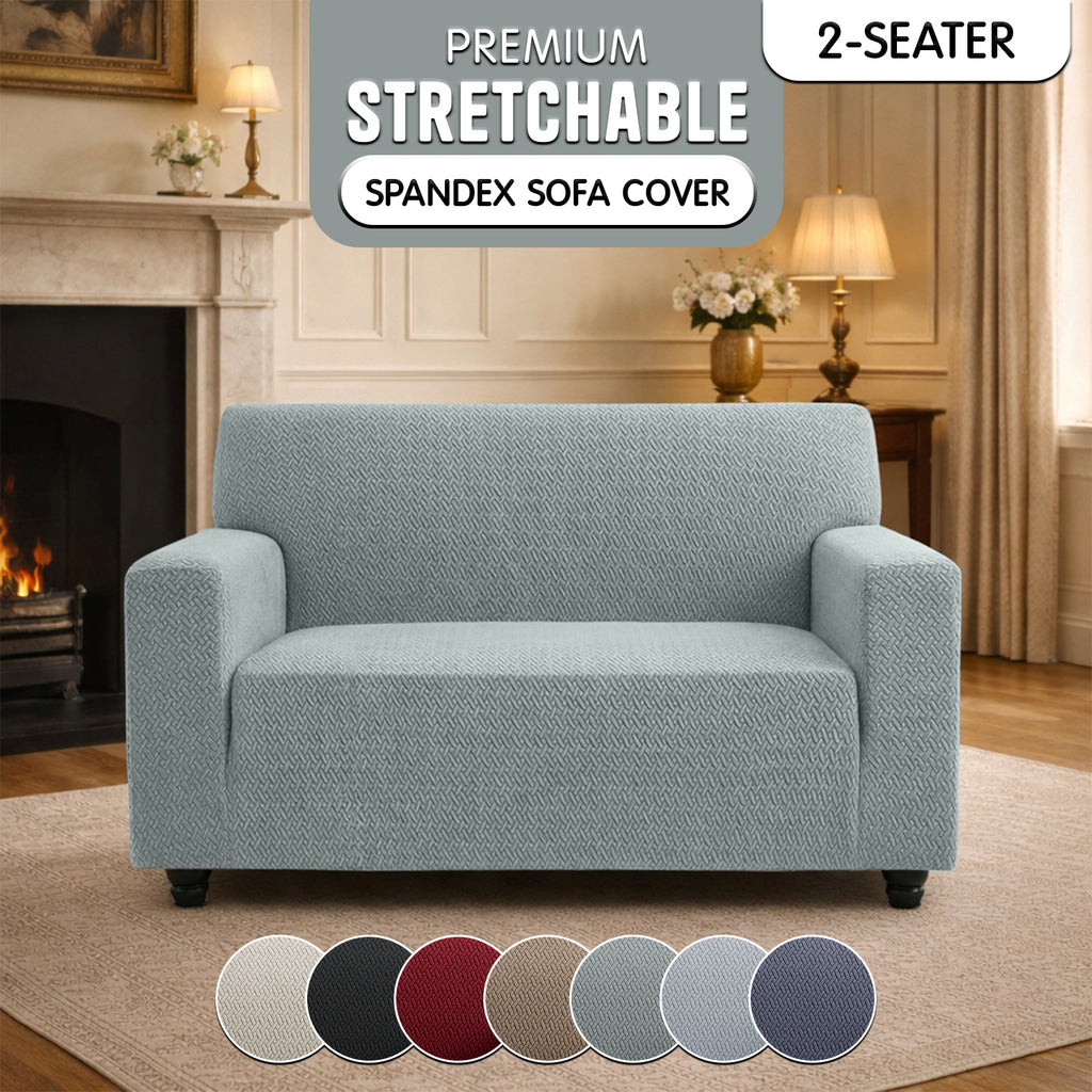 Luxury Spandex Sofa Cover Anti-Slip – Wrinkle-Free Elastic Couch Slipcover, Pet & Scratch-Proof, Machine Washable, All-Season, 7 Colors, 1/2/3 Seater, Living Room Home Decor