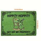 Welcome Mat Green Frog Pattern Indoor Outdoor Doormat – Anti-Slip Backing Edge Locking Entryway Rug for Living Room & Home Decor | Multiple Sizes