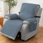 Chenille Knit Recliner Chair Cover 1pc – Non-Slip Sofa Slipcover with Elastic Straps & Drawstring for Large Recliners, Washable Pet Furniture Protector for Dogs Cats, Home Decor