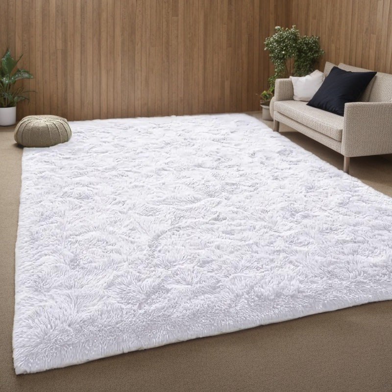 Shaggy Plush Area Rug Non-Slip Machine Washable Fluffy Tie-Dye Shedding Resistant 5x8 8x10 ft for Living Room Bedroom 7 Colors