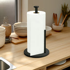 Stainless Steel Paper Towel Holder with Weighted Base – Heavy Duty Countertop Organizer Space Saving Modern Kitchen Essential – Black Silver Gold