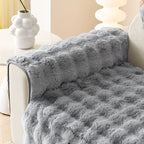 Faux Rabbit Fur Plush Sofa Cover Thick Milkskin Split Slipcover Cozy Winter Warmth Pet Friendly Machine Washable 1 2 3 4 Seater Living Room Bedroom Office