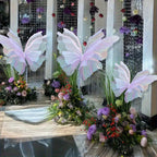 3D Butterfly Wall Decorations 3pcs Large 50cm Artificial Butterfly Party Decor for Baby Shower Wedding Birthday Home Bedroom Nursery Supplies – Set of 3