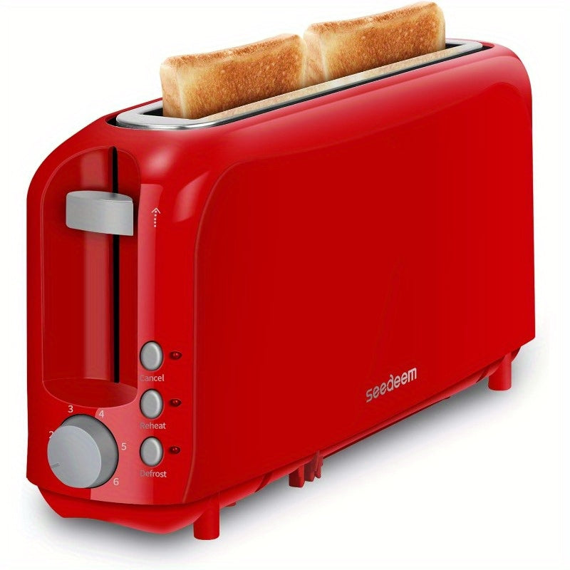 Ultra-Slim 2-Slice Toaster 750W, Wide Slot for Bread Bagels & Waffles, 6 Browning Levels, Cancel Reheat & Defrost, Auto Pop-Up, Removable Crumb Tray – 5 Colors
