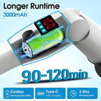 Electric Spin Scrubber Cordless with 8 Replaceable Brush Heads Extension Handle 3 Speeds 90-Min Battery USB Rechargeable for Bathroom Shower Tile Grout Tub Floor Kitchen