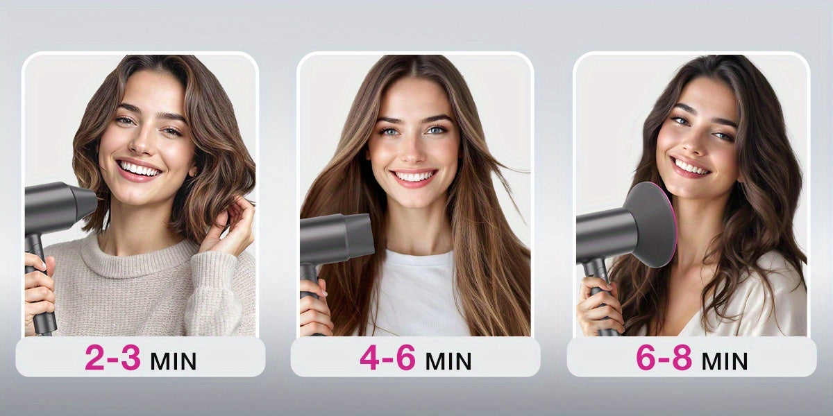 1875W Ionic Hair Dryer with Diffuser for Curly Hair – Quick-Drying Professional Blow Dryer, Foldable Lightweight Travel Hair Dryer for Women & Men, Leakage-Protected US Plug, Pink