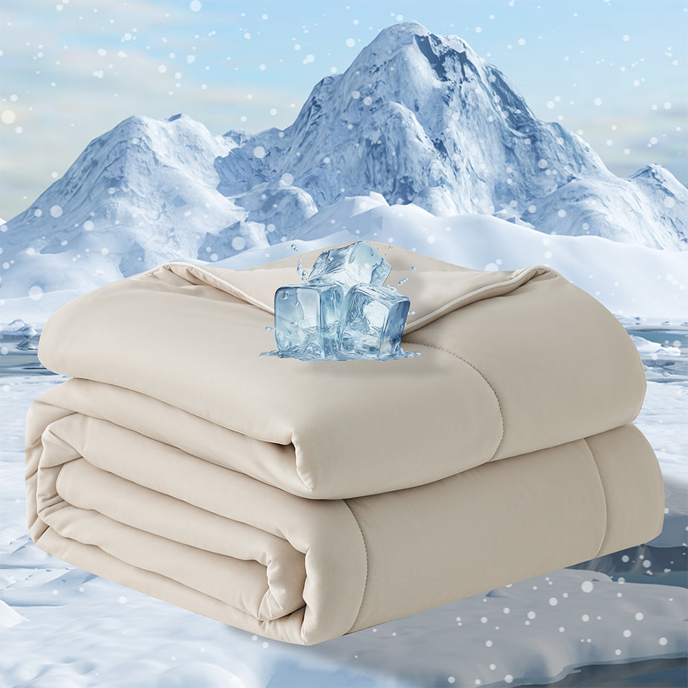 Cooling Blanket for Hot Sleepers – Breathable Lightweight Bedspread with Cooling Technology | All-Season, Machine Washable | Twin, Queen & King | White, Grey, Beige, Light Blue, Navy Blue