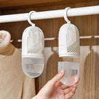 Reusable Dehumidifier Bags 6pcs with Hooks Hanging Moisture Absorber Mildew Resistant for Closet Bedroom Bathroom No Electricity White