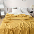 Waffle Cotton Blanket Pure Cotton Multi-Layer Machine Washable Lightweight Throw for Bed Sofa Air Conditioning Summer Cooling Lunch Break Car Use Multiple Sizes and Colors