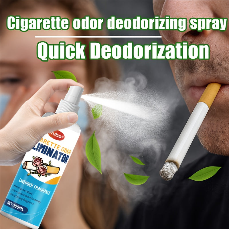 Cigarette Smoke Odor Eliminator Spray – Gentle Daily-Use Air Freshener for Home, Office, Bathroom, Kitchen, Car & Shoes, Neutralizes Smoke Smells, Easy Spray Application