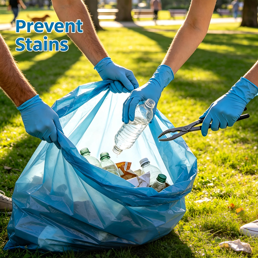 5 Mil Blue Nitrile Disposable Gloves Bulk Pack – 100 to 1000pcs, Waterproof & Anti-Slip, Powder-Free Latex-Free, S/M/L Sizes for Cooking, Cleaning, Food Prep & Pet Care, Non-Sterile