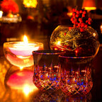 LED Light Up Cups Set of 2 | Water Activated Glowing Wine Glasses Multicolor Flashing Drinkware for Party Bar Easter