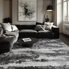 Modern Abstract Area Rug Machine Washable Non-Slip Large Soft Floor Carpet for Living Room Bedroom Dining Room – 6 Sizes 2x5 to 9x12 Ft