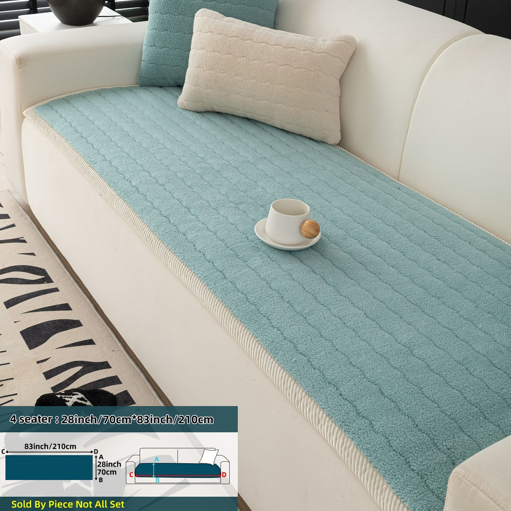 Plaid Sofa Protector Thickened Non-Slip Machine Washable Stretchable Pet Friendly - Sofa Cover for Living Room Bedroom Office Loveseat 4 Seater 6 Colors